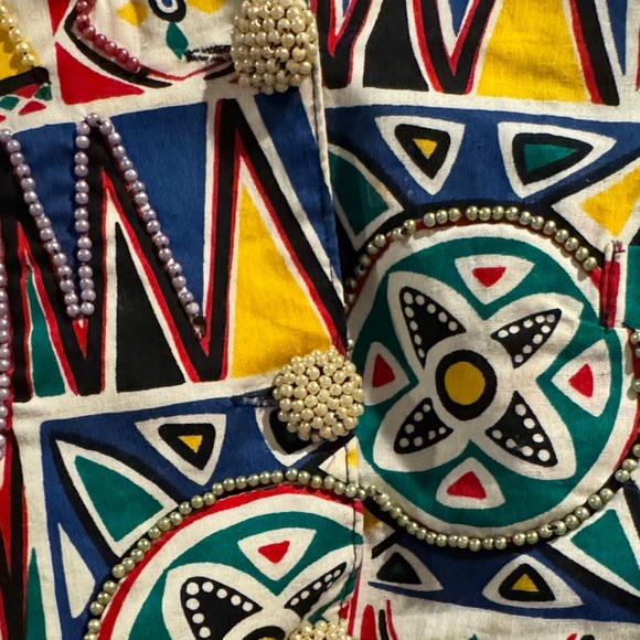Colorful Beaded Geometric Pattern Vest - Picture 2 of 8